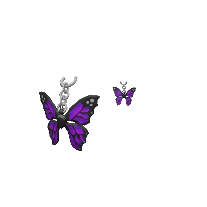 Purple  Butterfly Earrings