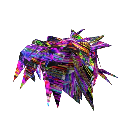 Animated Glitch Colourful Scene Hair