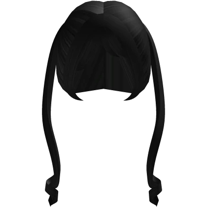 Anime hair with long pigtails and bangs 