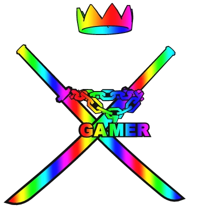 GAMER Cartoony Rainbow Chain Necklace Combo