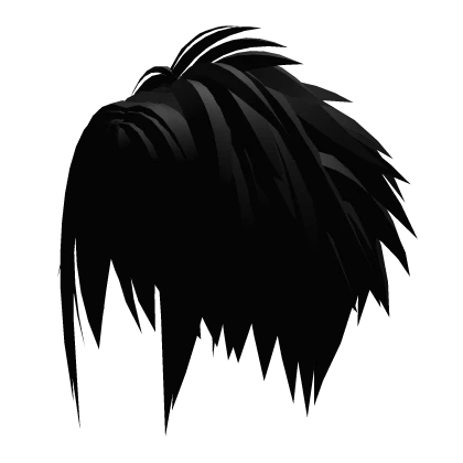 Unkept  Scene Emo Anime Boy Hair (Black)