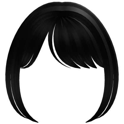 ♡ sweet side swoop fringe in black