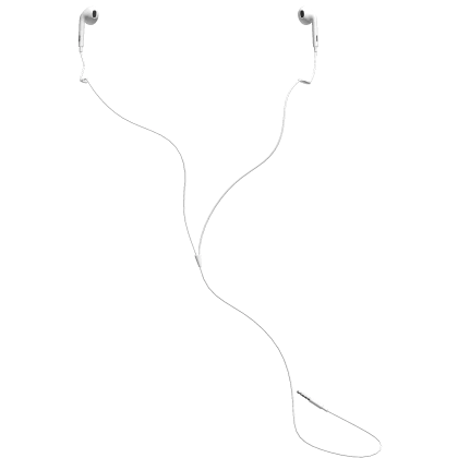 Earbuds White Wired Headphones MP3 Basic Retro Y2K