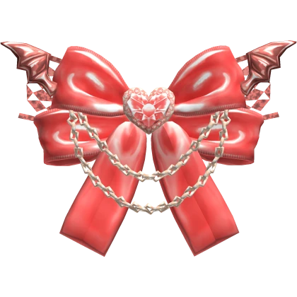 Cupid’s Crescent Red Bat Ribbon