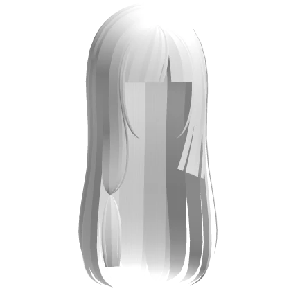 long emo doll hair with little tie in white