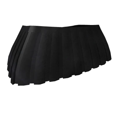 (1.0 R6 woman) Black Pleated Skirt