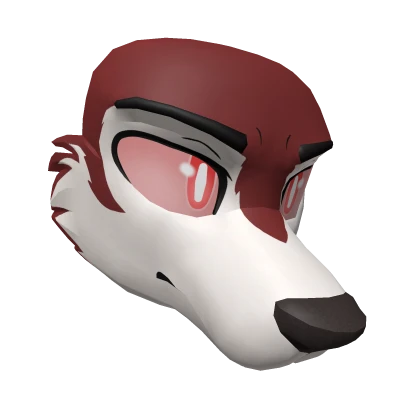 Angry Red Dog Head