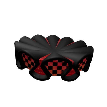 Red checkered clown ruffles