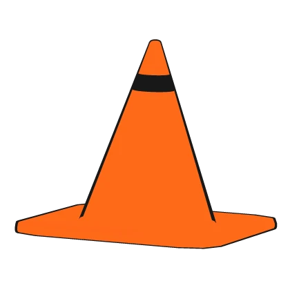 Halloween Orange Cartoony Traffic Cone