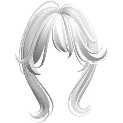 Messy Long Punk Anime Bangs (White)