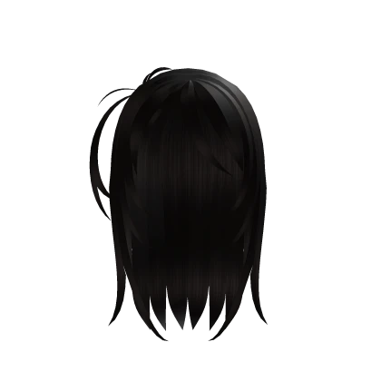 ♡ dark brown wispy side pigtail