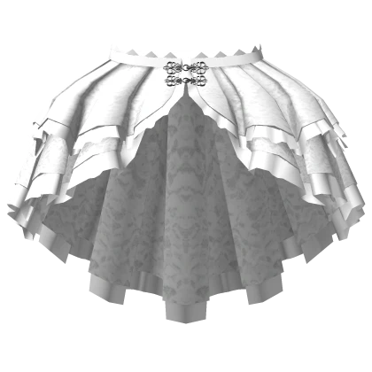 gothic layered lace long skirt 3.0 white