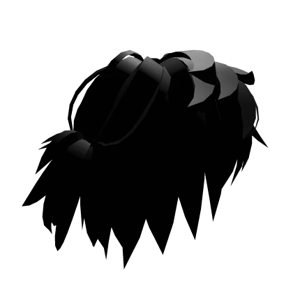 Half Up Ponytail Anime Boy Hair (Black)