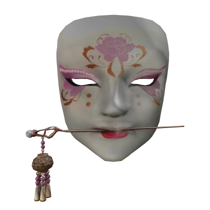 Flowering Hanfu Mask - Lantern Hairpin [Pink]
