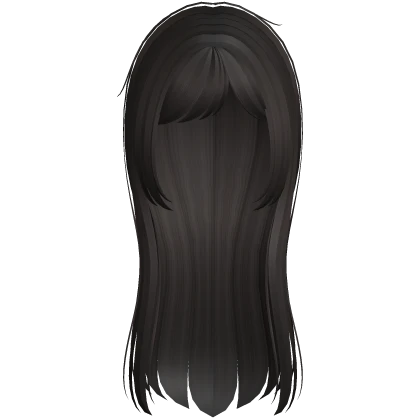 shy anime girl side bangs in dark brown