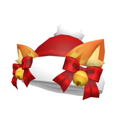 Cat Santa Pom hat Orange