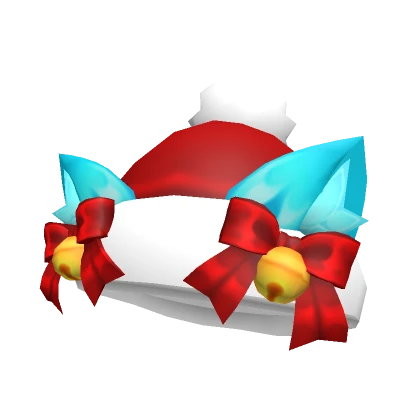 Christmas Santa Pom hat Blue