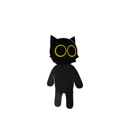 Cartoon Glowing Black Cat