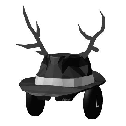 Black Fedora + Shades + Headphones + Antlers