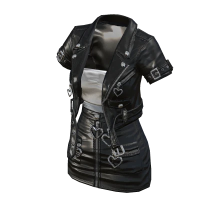 ♥y2k lovely black leather setup♥