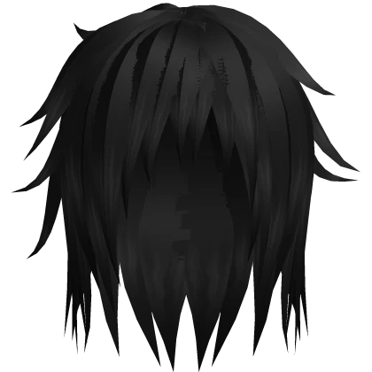black long messy rockstar emo scene hair
