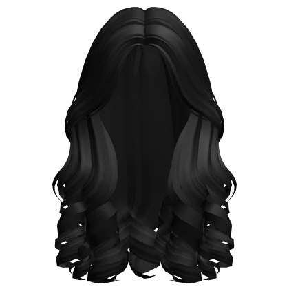 Preppy Parted Soft Curly Girl Hair (Black)