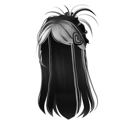 🍀Swept Half Up Hair (Black&White)