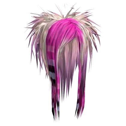Spiky Teased Scene Hair (Pink/Blonde)