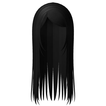long straight emo y2k hair black