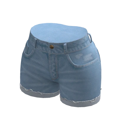 Y2K Ripped Light Blue Denim Jean Shorts