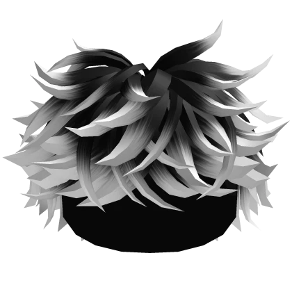 Black and White Messy Hair