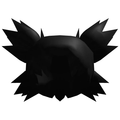 Classic Spiky Clover Pigtails [Black]