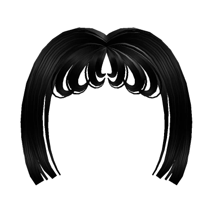 Swirly-Cut Bangs in Black