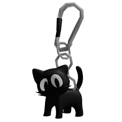 Black Cat Keychain Y2K
