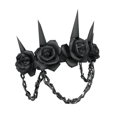 Gothic Black Rose Crown