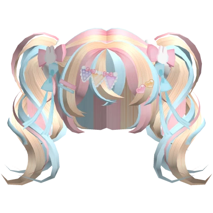 Gyaru Cute Bubble Gum Decora Swirly Pigtails