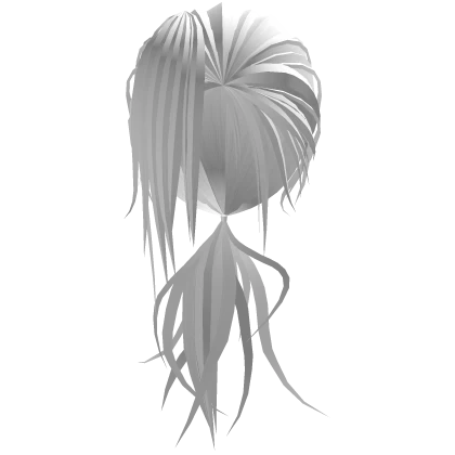 Majestic Long Male Ponytail Vkei Hairstyle White