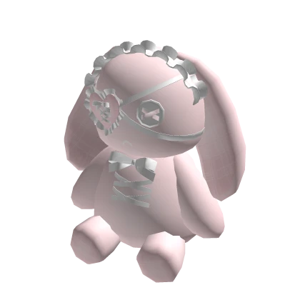 ꒰୨୧꒱ holdable gothic pink and white bunny plush