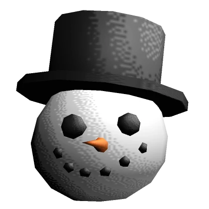 Retro Dithered Snowman Head