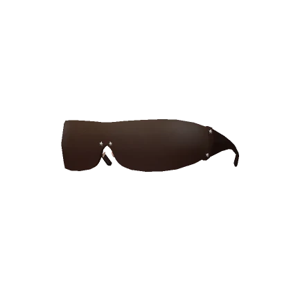 Brown Y2K Cyberstar Glasses