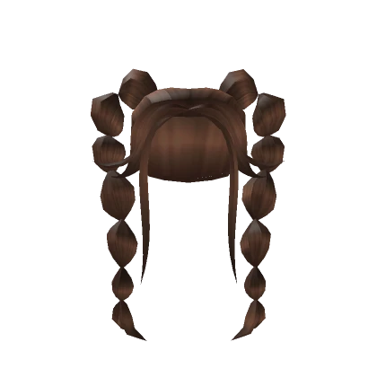 brown bubble ponytails