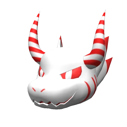 Candy Cane Dragon Head