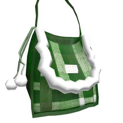 Green Plaid Fluffy Shoulder Bag