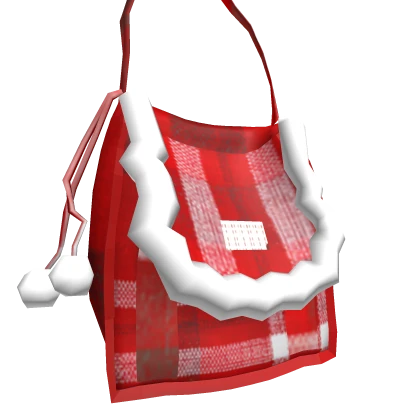 Red Plaid Fluffy Shoulder Bag 