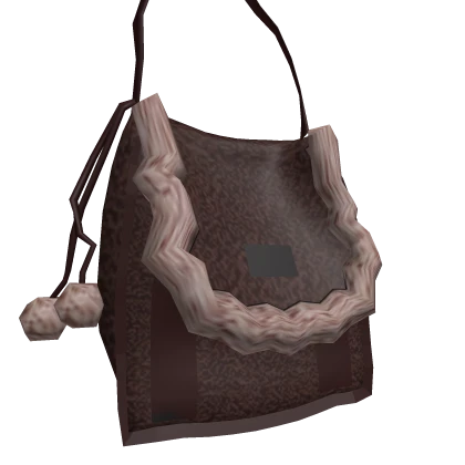 Brown Fluffy Shoulder Bag