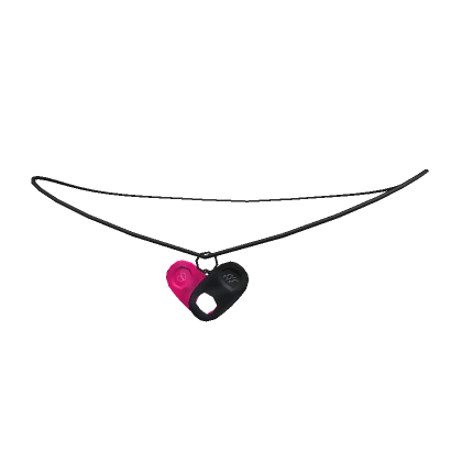 Pop Tab Heart Necklace 1.0 - Pink & Black