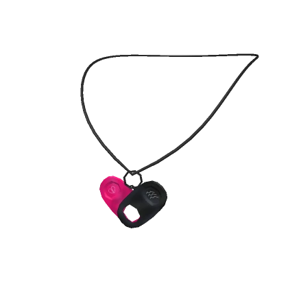 Pop Tab Heart Necklace 3.0 - Pink & Black