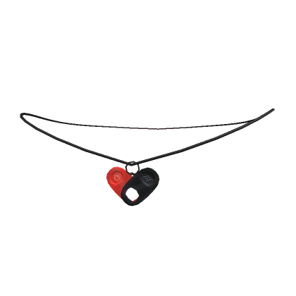 Pop Tab Heart Necklace 1.0 - Red & Black