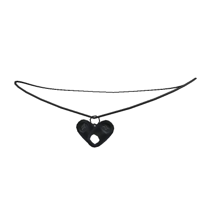 Pop Tab Heart Necklace (1.0) - Black