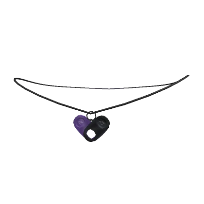 Pop Tab Heart Necklace 1.0 - Purple & Black